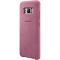 Samsung S8+, zadní kryt - kůže Alcantara, růžová_530293520
