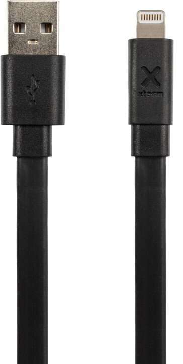 Xtorm kabel USB - Lightning, plochý, M/M, 3m, černá_2064008376