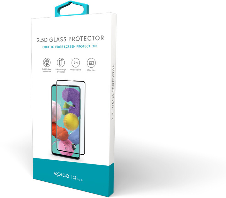 EPICO tvrzené sklo pro Xiaomi Redmi 9C NFC, 2.5D, 0.3mm, černá_2139778712