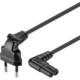 PremiumCord kabel síťový 230V se zahnutými konektory, 3m_290961796