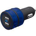 Trust USB nabíječka do auta 10W, 2xUSB 1A, modrá