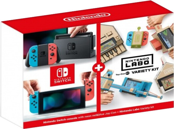 Nintendo Switch, červená/modrá + Nintendo Labo Variety Kit_1324771585
