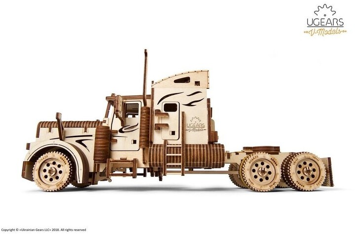 UGEARS stavebnice - Kamion Heavy Boy VM-03, mechanická, dřevěná_1512768529