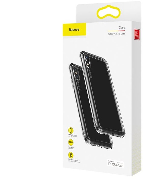 Baseus pouzdro Safety Airbags pro iPhone XS Max, transparentní_2113966862