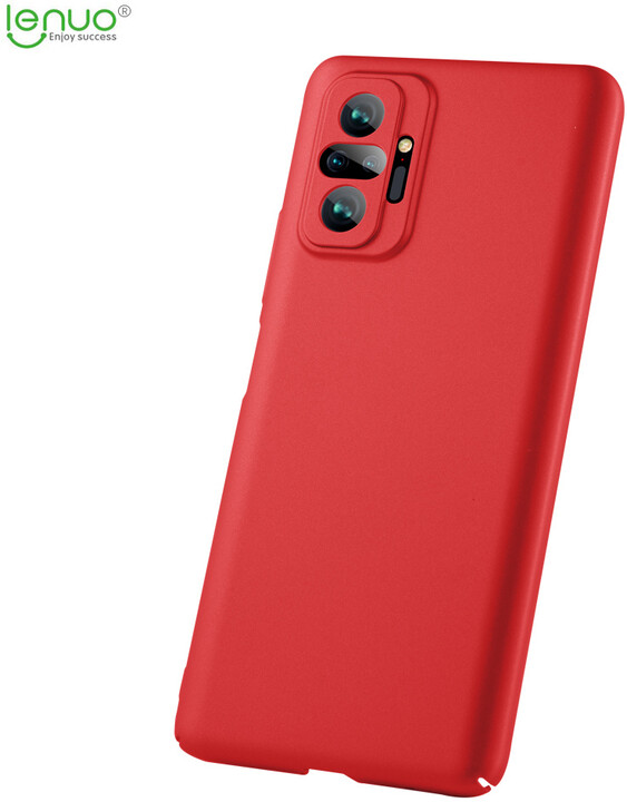 Lenuo Leshield zadní kryt pro Xiaomi Redmi Note 10 Pro, červená_1981335981