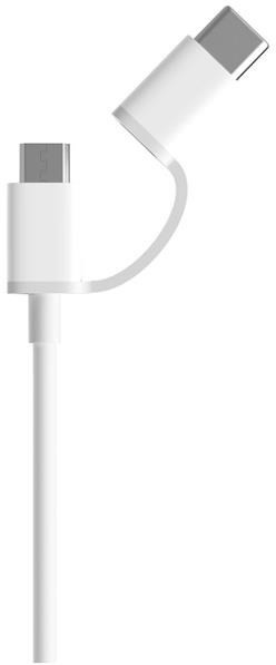 Xiaomi 2 in 1 USB Cable (Micro USB to Type C) 30cm, bílá_510268297
