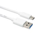 PremiumCord kabel USB-A - USB-C 3.2 gen 2, 3A, 0.5m, bílá