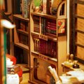 Stavebnice RoboTime miniatura domečku Knihkupectví, zarážka na knihy, dřevěná, LED_1214279850