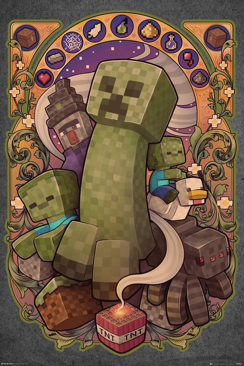 Plakát Minecraft - Creeper Nouveau_1610308141
