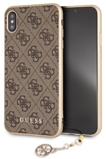 GUESS Charms Hard Case 4G pro iPhone Xs Max, hnědé_1044770821