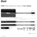 Club3D dokovací stanice USB Gen2 Type-C na Dual DisplayPort 4k60Hz 7-in-1 Portable Dock_778076719