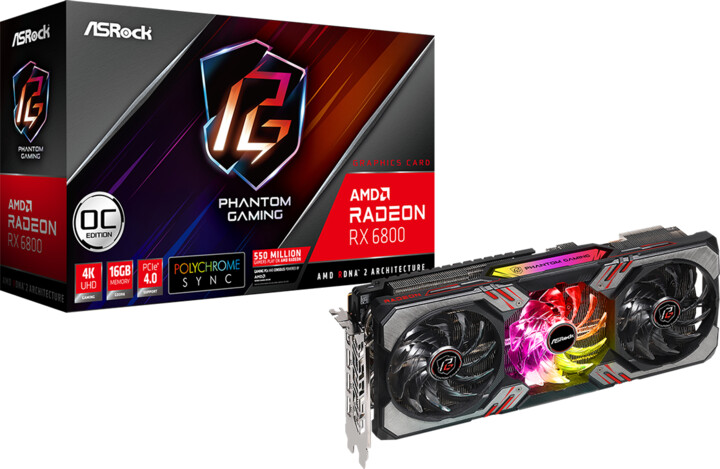 ASRock AMD Radeon™ RX 6800 Phantom Gaming D 16G OC, 16GB GDDR6_551443423