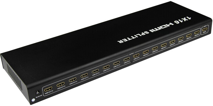 PremiumCord HDMI splitter 1-16 Portů, kovový s napájecím adaptérem, 4K,1080p, 3D_1717665037
