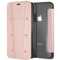 GUESS Kaia Book Case pro iPhone Xr, růžovo zlaté