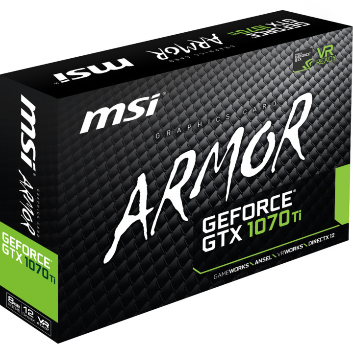 MSI GeForce GTX 1070 Ti ARMOR 8G, 8GB GDDR5