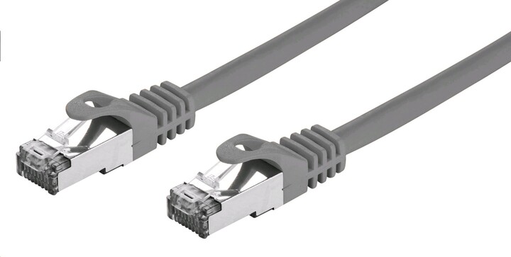 C-TECH kabel patchcord Cat7, S/FTP, 0.5m, šedá_185431903