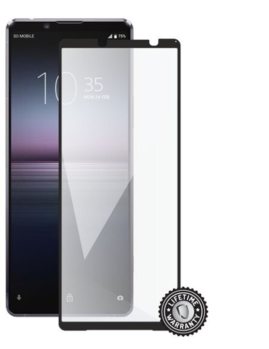 Screenshield ochrana displeje Tempered Glass pro SONY Xperia 1 II, Full Cover, černá_1792692549