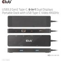 Club3D dokovací stanice USB-C 3.2 Gen1 6in1, USB-C Video, HDMI, 2xUSB-A, USB-C PD 100W, RJ45_2033369713