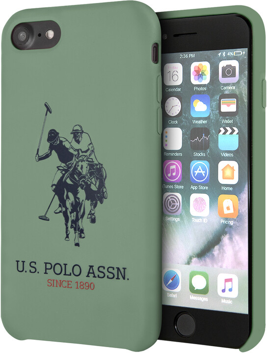 U.S. Polo silikonový kryt Big Horse pro iPhone 8/SE2, zelená_1931724592