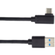PremiumCord Kabel USB-C, zahnutý konektor 90° - USB 3.0 A/M, 2m_1767862100