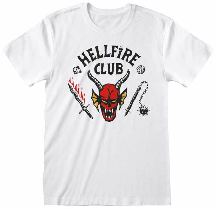 Tričko Stranger Things - Hellfire club, bílé (L)_1729682431