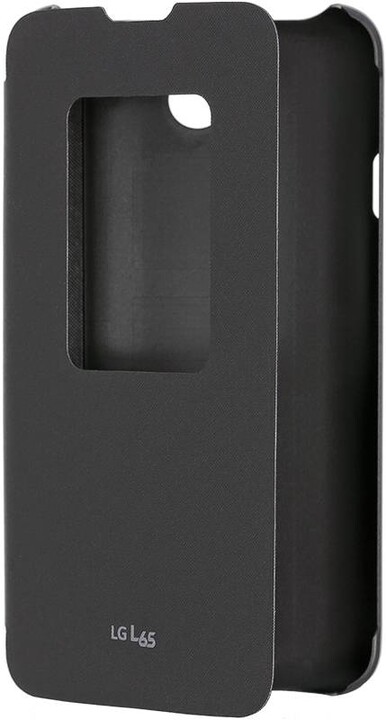 LG flipové pouzdro QuickWindow CCF-450 pro LG D280n L65, černá_1566609216