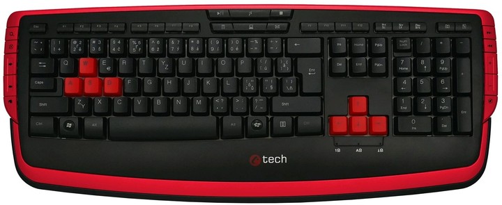 C-TECH GMK-112-R, černá/červená, CZ/SK_777217199