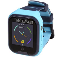 HELMER dětské hodinky LK 709 s GPS lokátorem, dotykový display, modré LOKHEL1044