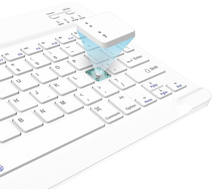 Usams ochranný kryt s klávesnicí BH655 pro Apple iPad Air 10.9&quot;, fialová/bílá_1019787640