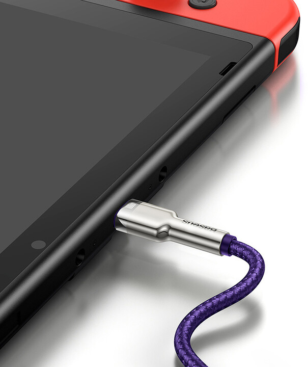 BASEUS kabel Cafule USB-C - USB-C, nabíjecí, datový, 100W, 2m, fialová_1673957190