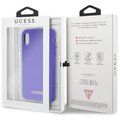 GUESS Silicone Cover Gold Logo pro iPhone X, fialová_360963875