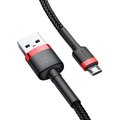 Baseus odolný nylonový kabel USB Micro 1.5A 2M, červená + černá_1615690696