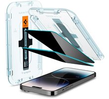 Spigen ochranné sklo EZ Fit Privacy pro Apple iPhone 14 Pro, 2 ks AGL05215