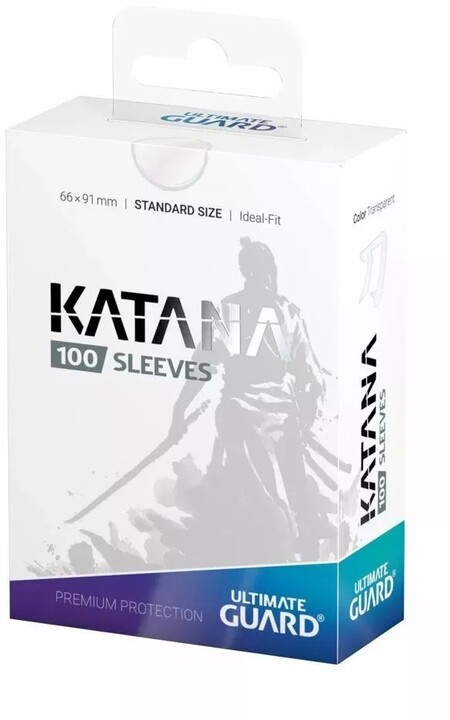 Ochranné obaly na karty Ultimate Guard - Katana Sleeves Standard Size, transparentní, 100 ks (66x91)_742818928