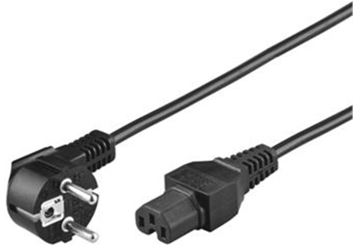 PremiumCord kabel síťový 230V k počítači 2m IEC 320 C15 konektor s drážkou_1445748174