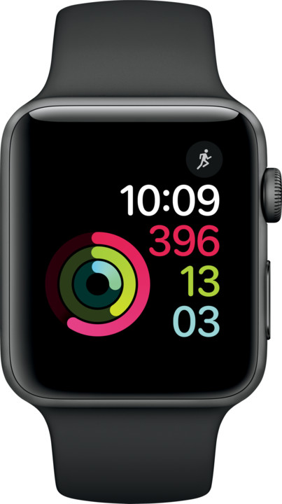 Apple Watch 2 42mm Space Grey Aluminium Case with Black Sport Band_1333222584