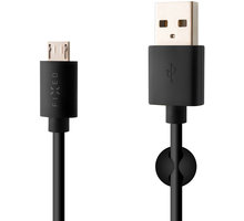 FIXED dlouhý datový a nabíjecí kabel s konektorem micro USB, 2 metry, 2,4A, černá_643079546