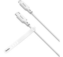 YENKEE kabel YCU 635 WH SILIC USB-C - Lightning, MFi, 1.5m, bílá 37000048