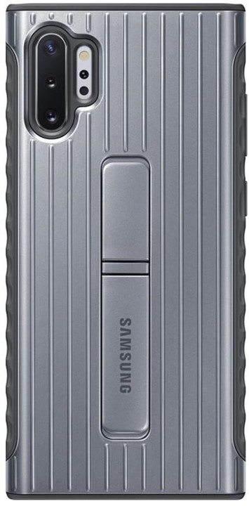 Samsung tvrzený ochranný zadní kryt se stojánkem pro Galaxy Note10+, stříbrná_315910373