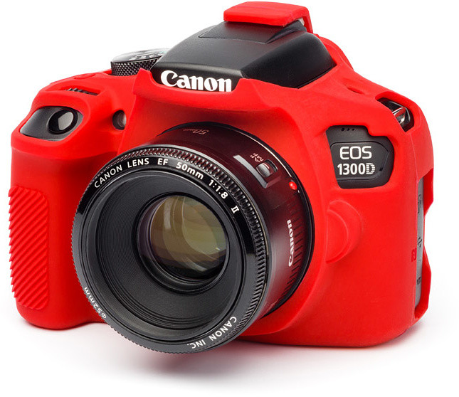 Easy Cover silikonový obal pro Canon 1300D, červená_766921233