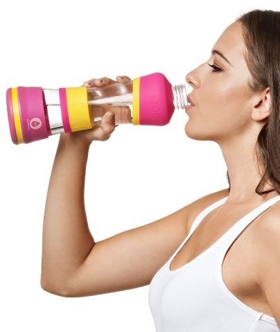 H2O-PAL chytrá láhev pro pravidelné pití, růžovo/žlutá_1641825850