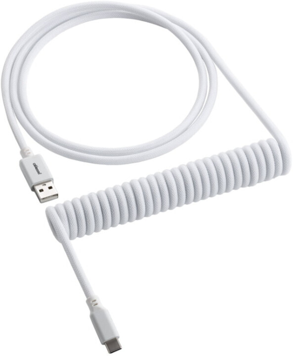 CableMod Classic Coiled Cable, USB-C/USB-A, 1,5m, Glacier White