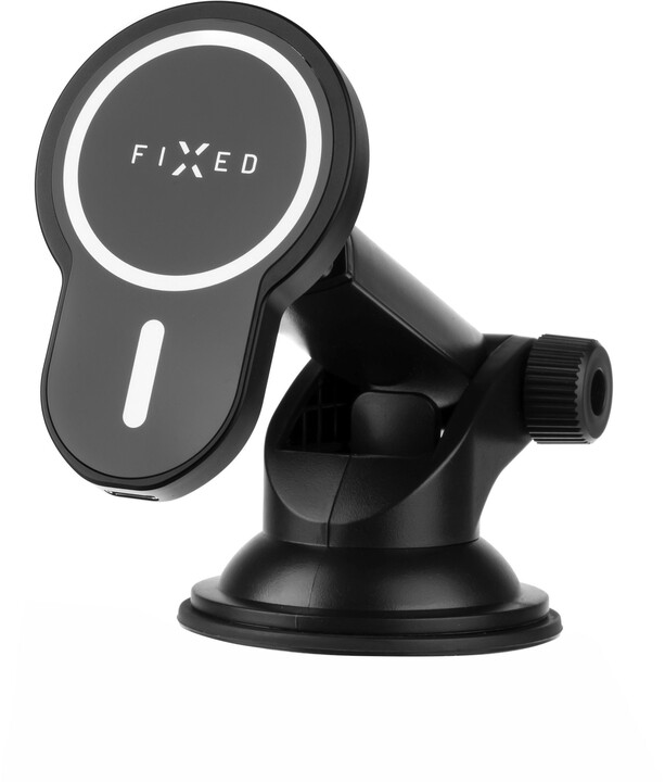 FIXED držák s bezdrátovým nabíjením MagClick XL s podporou uchycení MagSafe, 15W, černá_873958793