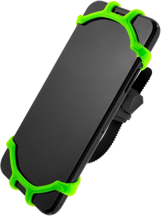 FIXED silikonový držák Bikee pro mobilní telefon, na kolo, limetková_1297483100