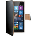CELLY Wally pouzdro pro Microsoft (Nokia) Lumia 535, PU kůže, černá_1825959672