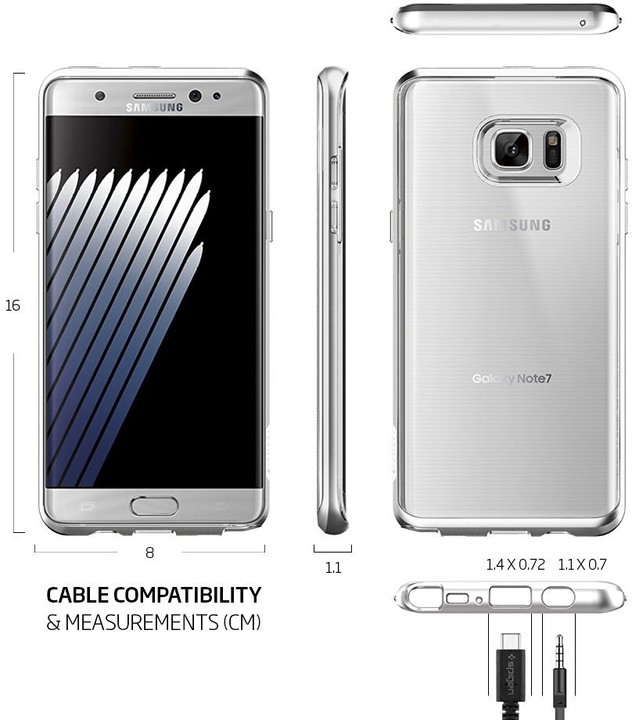 Spigen Neo Hybrid Crystal pro Galaxy Note 7, satin silver_771886272