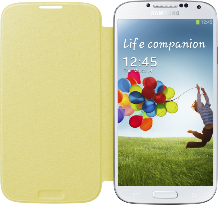 Samsung flip EF-FI950BYEG pro Galaxy S 4, žlutá_89130504