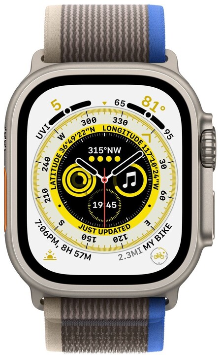Apple Watch Ultra, 49mm, Cellular, Titanium, Blue/Gray Trail Loop - M/L_1937980221