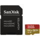 SanDisk Micro SDXC Extreme 64GB 160MB/s A2 UHS-I U3 V30 pro akční kamery + SD adaptér O2 TV HBO a Sport Pack na dva měsíce