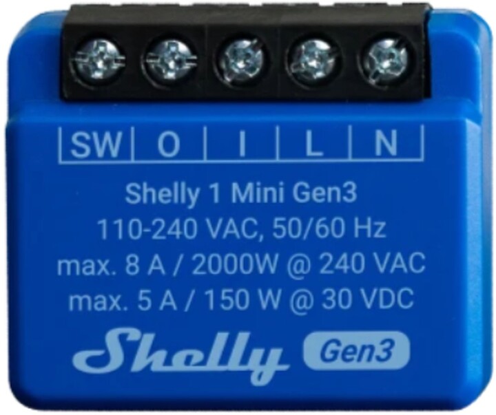 Shelly Plus 1 Mini, spínací modul, WiFi, Gen3_1716943565